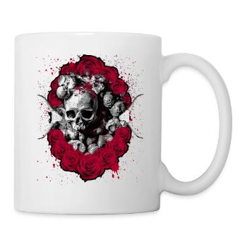 Crâne gothique mort crâne - Mug blanc - blanc - Droite