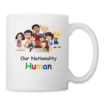 Nationalität Mensch Menschenrechte T-Shirt - Tasse - Weiß - Rechts