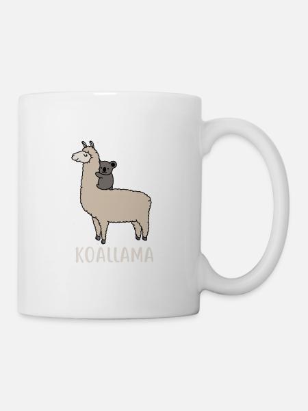 Cadeau drôle d'alpaga Koallama Lama Koala - Mug blanc - blanc