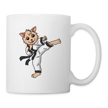 Karate Cat Martial Arts Animals - Mug - white - Right