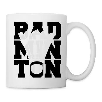 Badminton Logo Design - Tasse - Weiß - Rechts