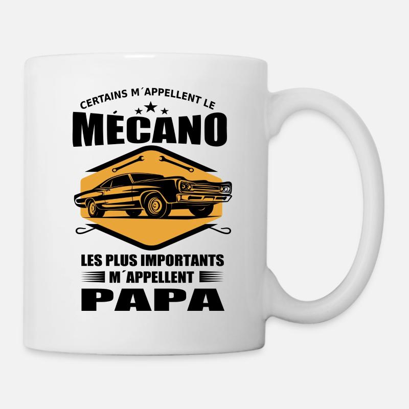 Mécanicien Shirt - Mécano Papa Cadeau - Mug blanc - blanc