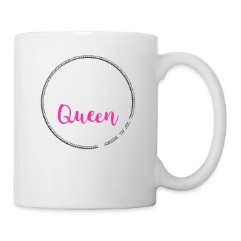 Kreuzfahrt Königin Spruch Anker Geschenkidee - Tasse - Weiß - Rechts