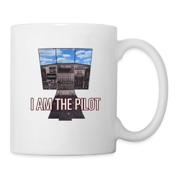 JE SUIS LE PILOTE, Jeu en 3D, Cockpit Sky - Cadeau - Mug blanc - blanc - Droite