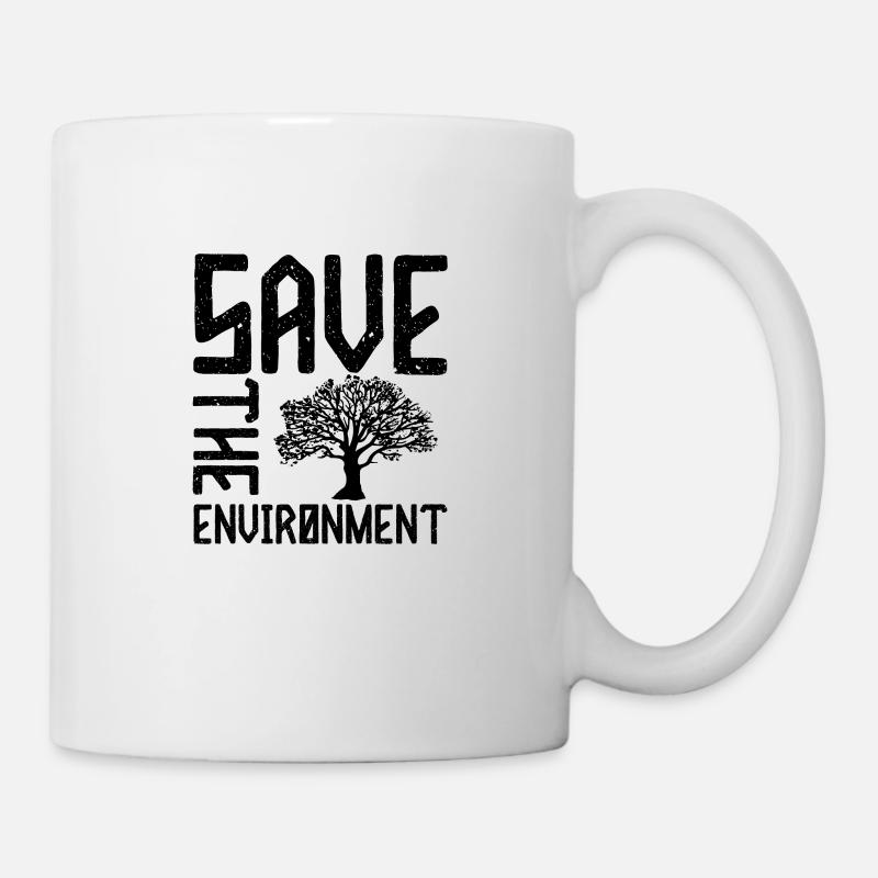 Umwelt retten - Tasse - Weiß