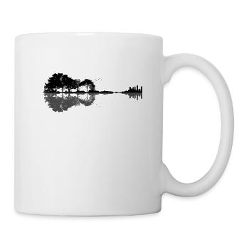 Akustische Gitarre Wald Natur Spiegelung Musiker - Tasse - Weiß - Rechts
