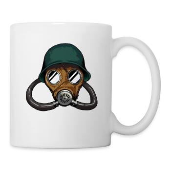 Masque à gaz Militaire Amy Dessin Vol Pilote De Gaz - Mug blanc - blanc - Droite