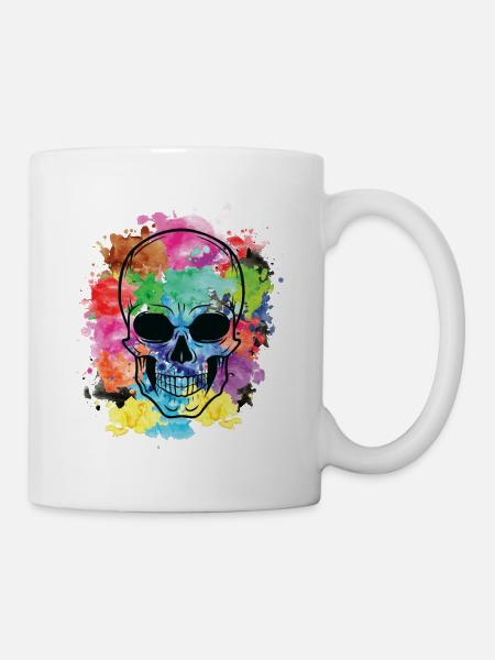 Tête de mort - Mug blanc - blanc