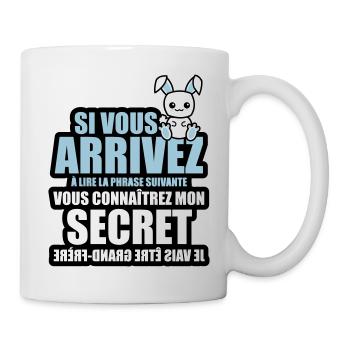 mon secret je vais être grand-frère - Mug blanc - blanc - Droite