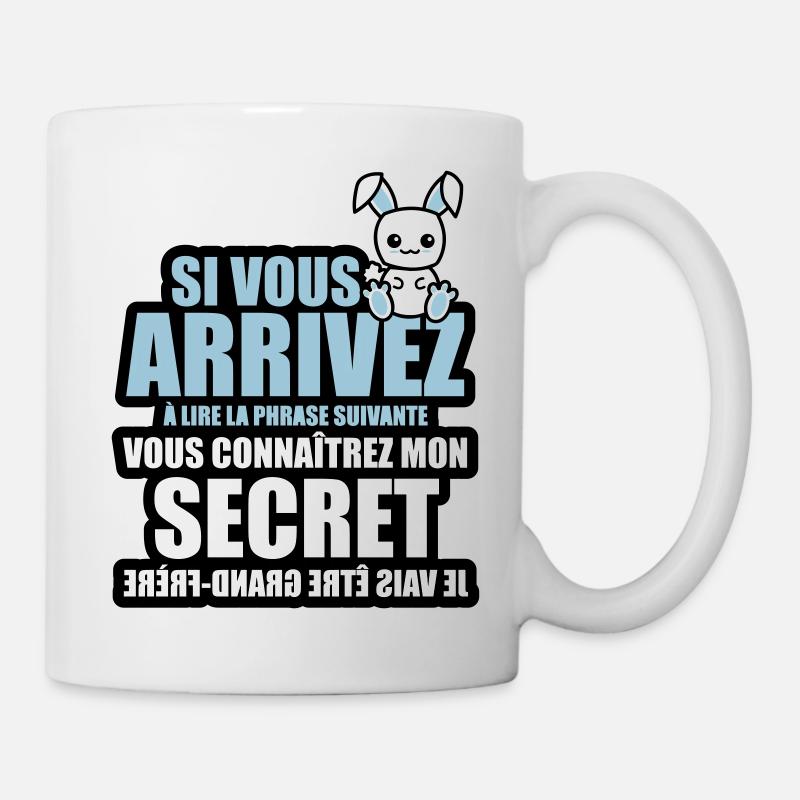 mon secret je vais être grand-frère - Mug blanc - blanc
