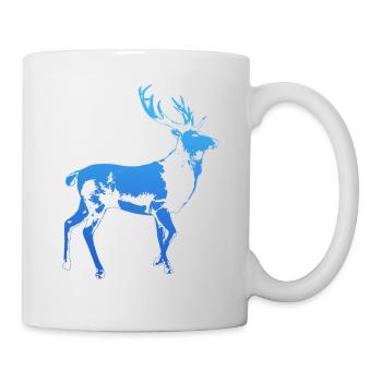 Hirsch - Tasse - Weiß - Rechts