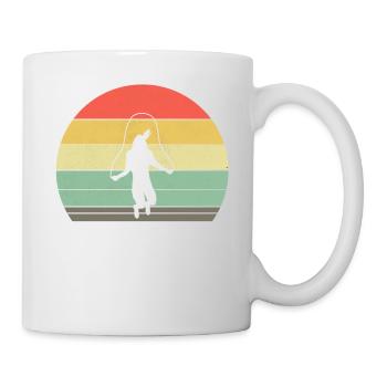 Saut à la corde à sauter Saut Vintage Retro - Mug blanc - blanc - Droite