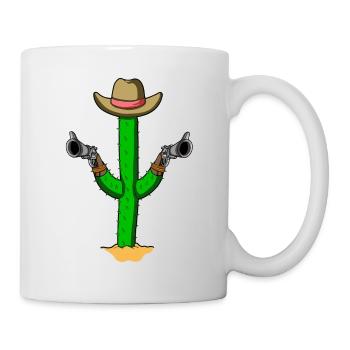 CACTUS COWBOY GUN - KAKTUS OUTLAW - WESTERN STYLE - Tasse - Weiß - Rechts