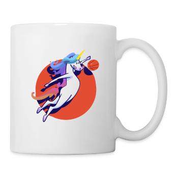 Unicorn basketball - Mug - white - Right
