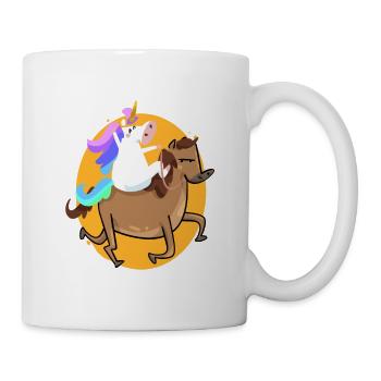 équitation licorne - Mug blanc - blanc - Droite