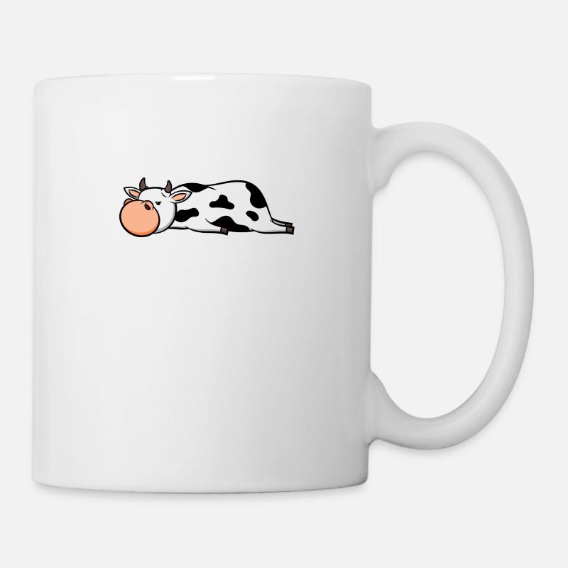 Müde Kuh | Nettes nettes nettes Geschenk - Tasse - Weiß