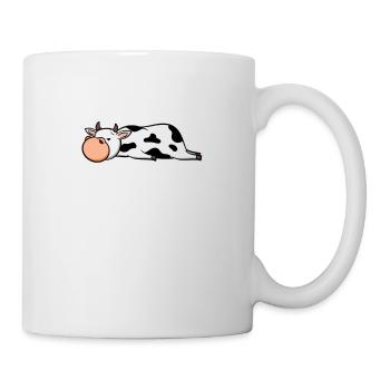 Vache fatiguée | Cadeau mignon mignon - Mug blanc - blanc - Droite