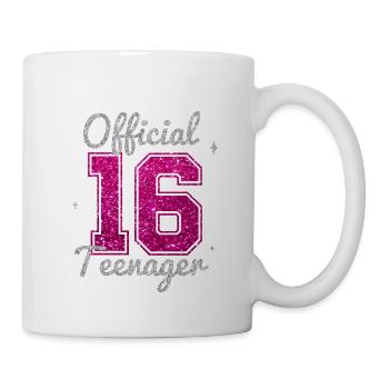EENAGER 16 Jahre 2003 16. Geburtstag Geschenk - Tasse - Weiß - Rechts