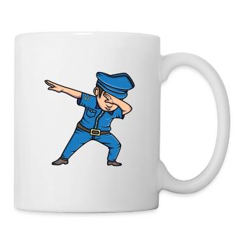 Dabbing Policeman Police Dab Funny Gift - Mug - white - Right