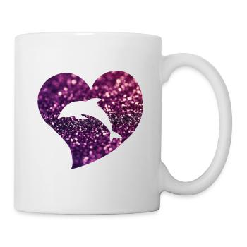Dolphin heart - Mug - white - Right