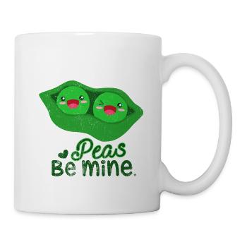 Peas Be Mine | Erbsen Wortspiel Vegetable Geschenk - Tasse - Weiß - Rechts
