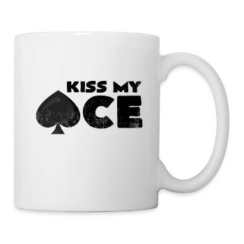 Embrasser mon as | Ace of Spades Pun Poker ACE Gift - Mug blanc - blanc - Droite
