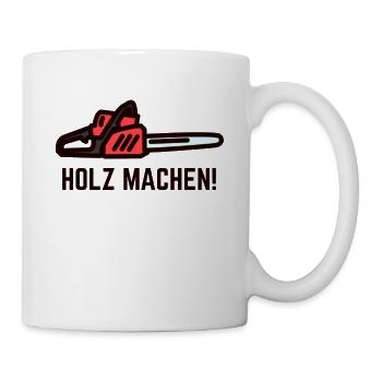 Wood make ax profession - Mug - white - Right
