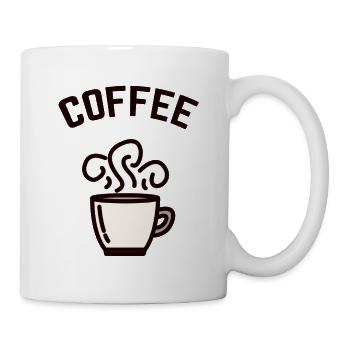 Kaffee Cafe Kaffeepause - Tasse - Weiß - Rechts