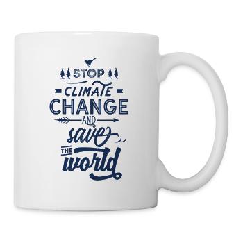 Umwelt retten - Tasse - Weiß - Rechts