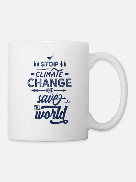 Umwelt retten - Tasse - Weiß