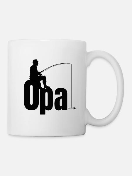 Fishing Fishing Grandpa Grandpa Gift Angler - Mug - white
