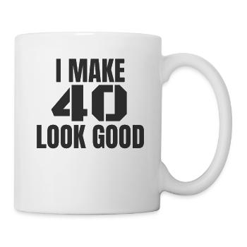 40 Jahre - Tasse - Weiß - Rechts