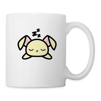 Conception mignonne de lapin endormi, style Kawaii - Mug blanc - blanc - Droite
