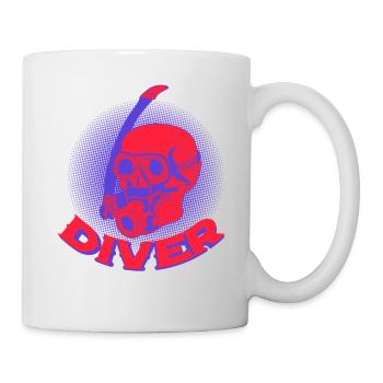 Tauchen Taucher Tauchsport Geschenk - Tasse - Weiß - Rechts