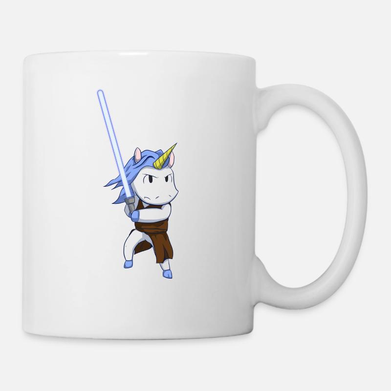 Sabre laser de la licorne spatiale - Licorne du sabre laser - Mug blanc - blanc
