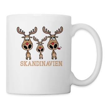 Skandinavien Norwegen Schweden Elch Rentier - Tasse - Weiß - Rechts