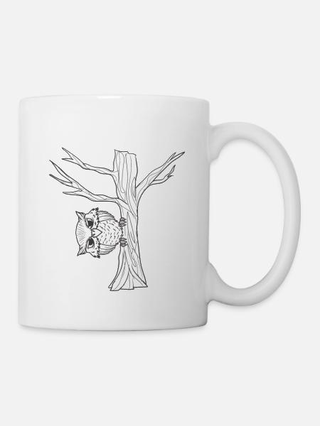 Eule Uhu Be Different Eulen Geschenk - Tasse - Weiß