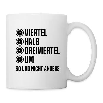 Ostdeutschland Uhrzeit Ossi DDR Ostblock - Tasse - Weiß - Rechts