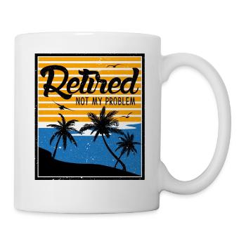 Pension Ruhestand Rente Rentner Arbeit Geschenk - Tasse - Weiß - Rechts