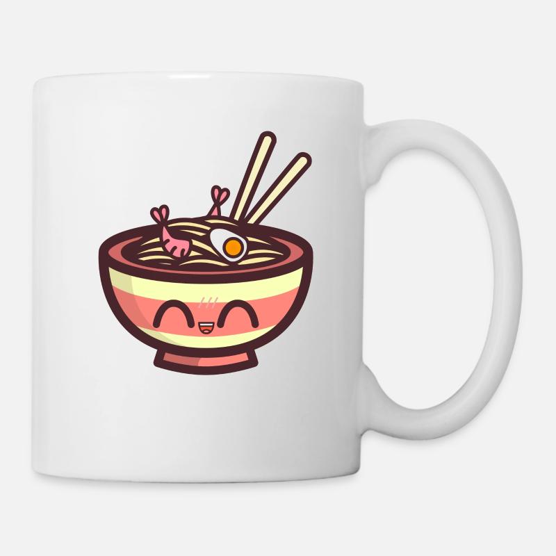 Love Ramen Noodles Kawaii Style design Gift - Mug - white