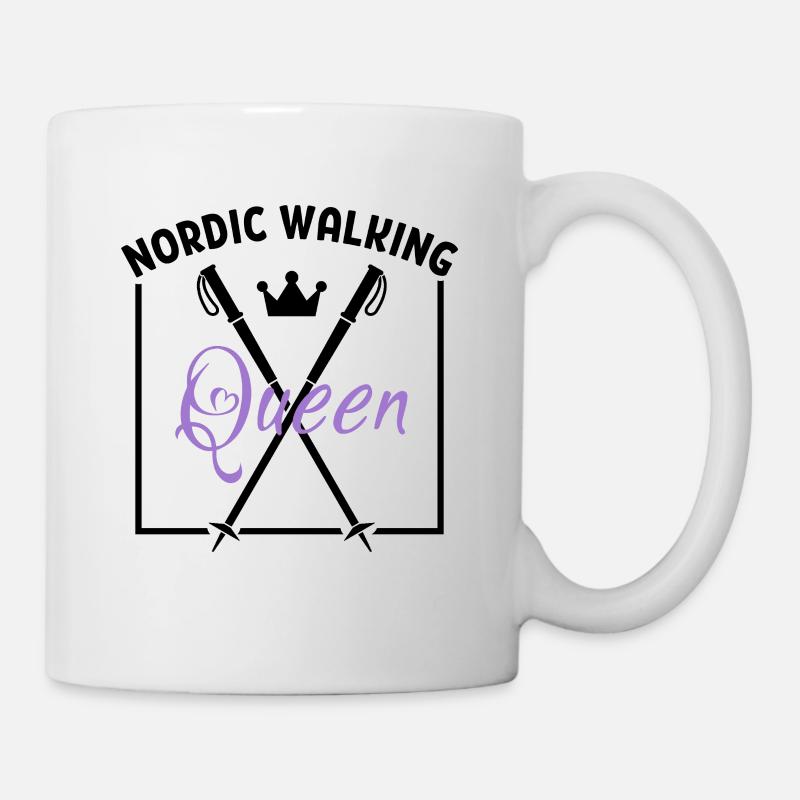 Reine de la marche nordique - Mug blanc - blanc