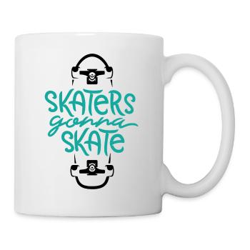 Skaters gonna Skate tee shirts - Mug blanc - blanc - Droite