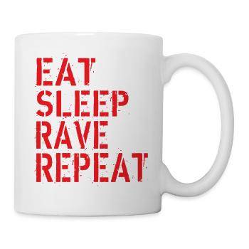 Eat Rave Sleep - Mug blanc - blanc - Droite