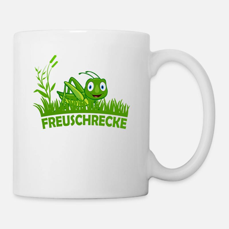 Freuschrecke Grille Grashüpfer jubel freu süß - Tasse - Weiß