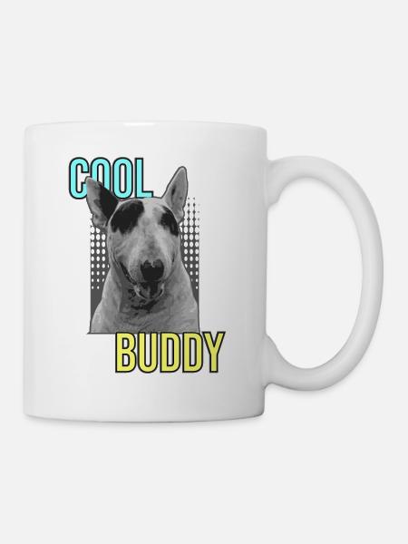 Bullterrier "Cool Buddy" - Tasse - Weiß