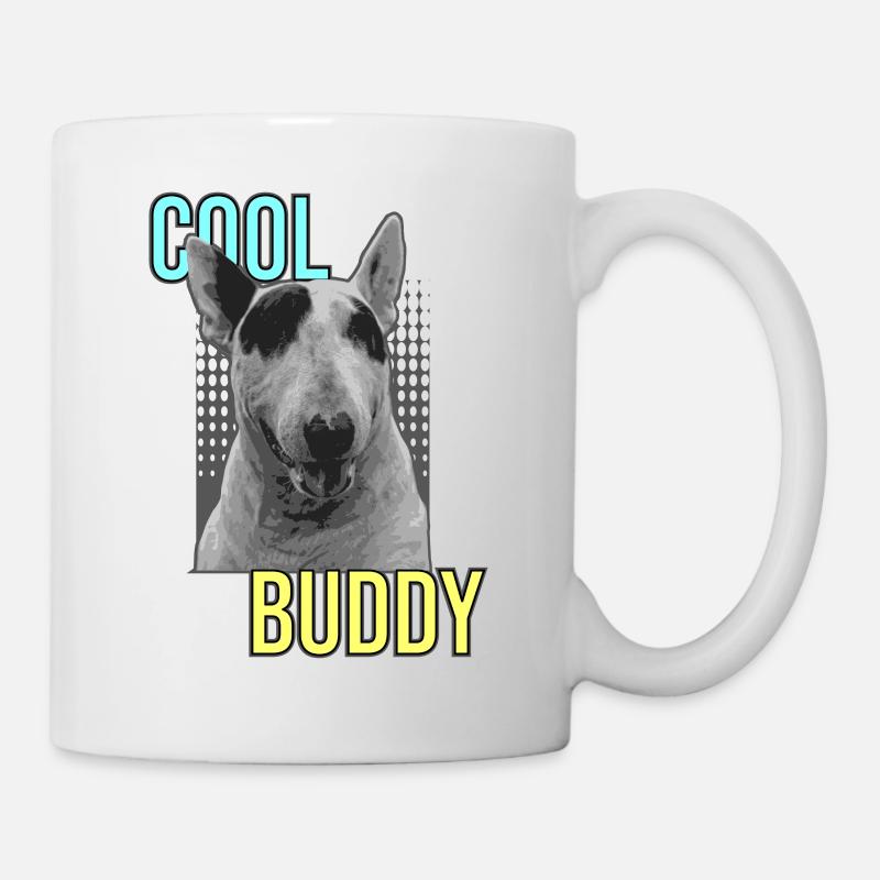 Bullterrier "Cool Buddy" - Tasse - Weiß