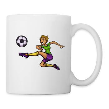 Fußball Fußballspieler Fußballer Spieler Geschenk - Tasse - Weiß - Rechts