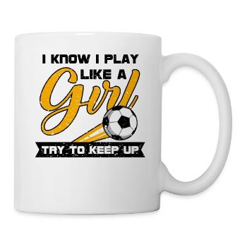 Fußball Fußballspieler Fußballer Spieler Geschenk - Tasse - Weiß - Rechts