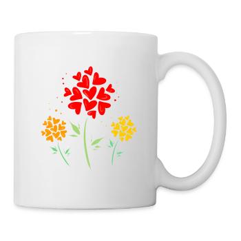Heart Flowers - Mug - white - Right