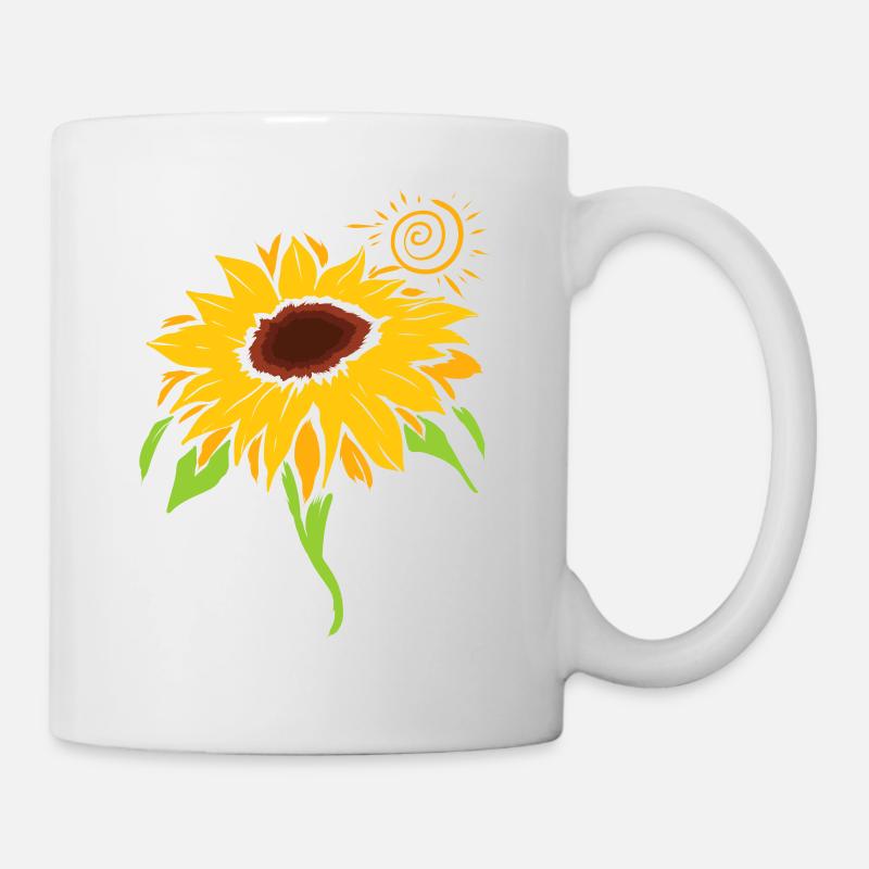 Sonnenblume - Tasse - Weiß